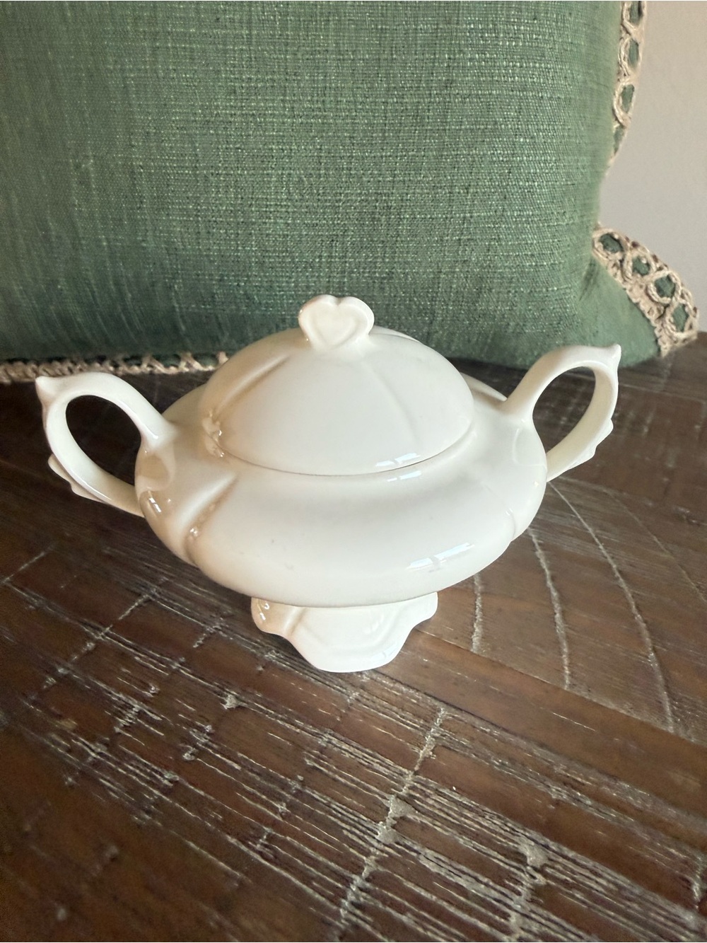 Vintage Fiestaware Ivory Lidded Sugar Bowl HLC